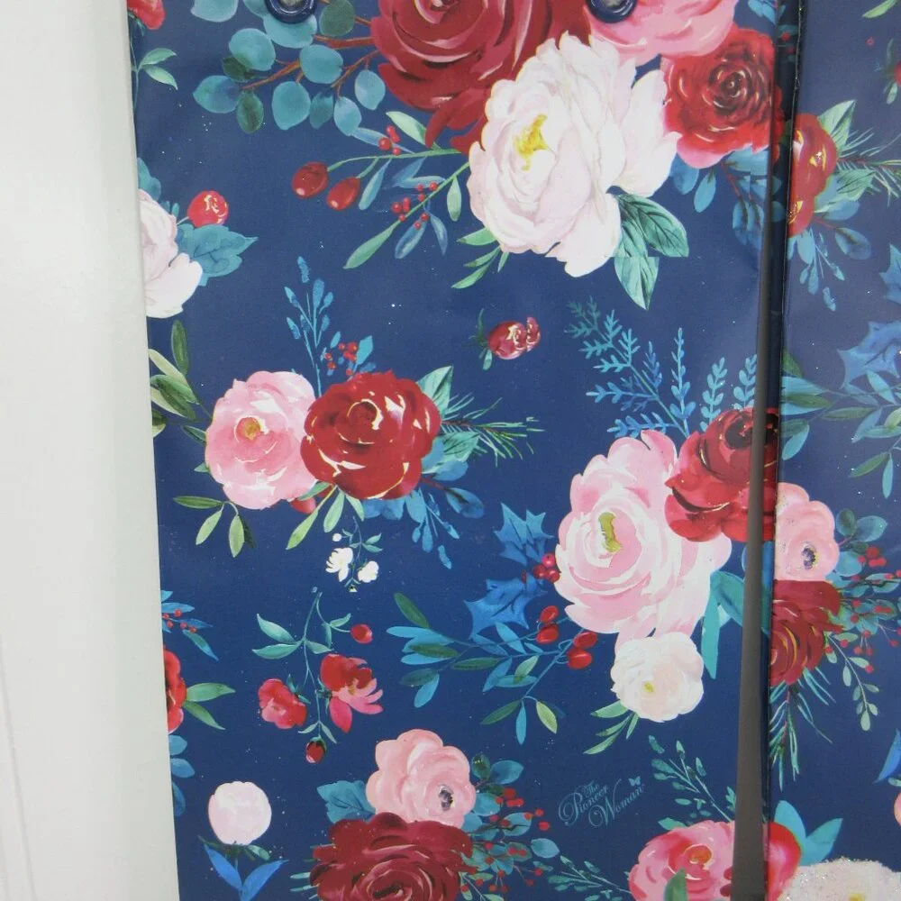 Lot of 3 Pioneer Woman Wine Bottle Gift Bag Christmas Wishful Winter Blue Floral